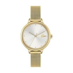 MONTRE FEMME LACOSTE DORE MAILLE MILANAISE