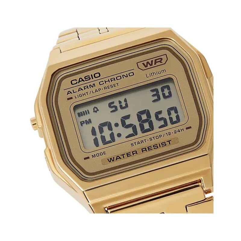 Montre numérique Casio collection Vintage bracelet acier doré