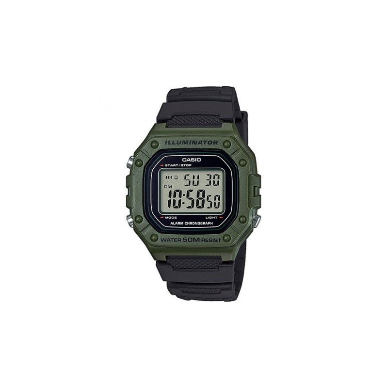 Montre digitale Casio bracelet résine noir