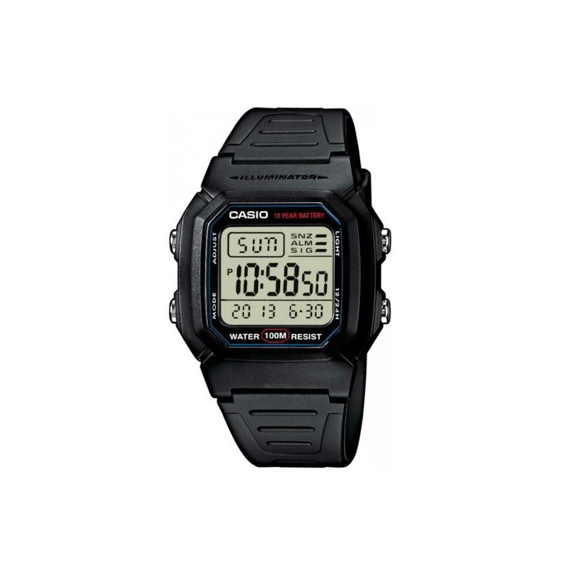 Montre digitale Casio bracelet résine noir