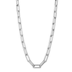 COLLIER FEMME LOTUS STYLE MAILLE ARGENTE