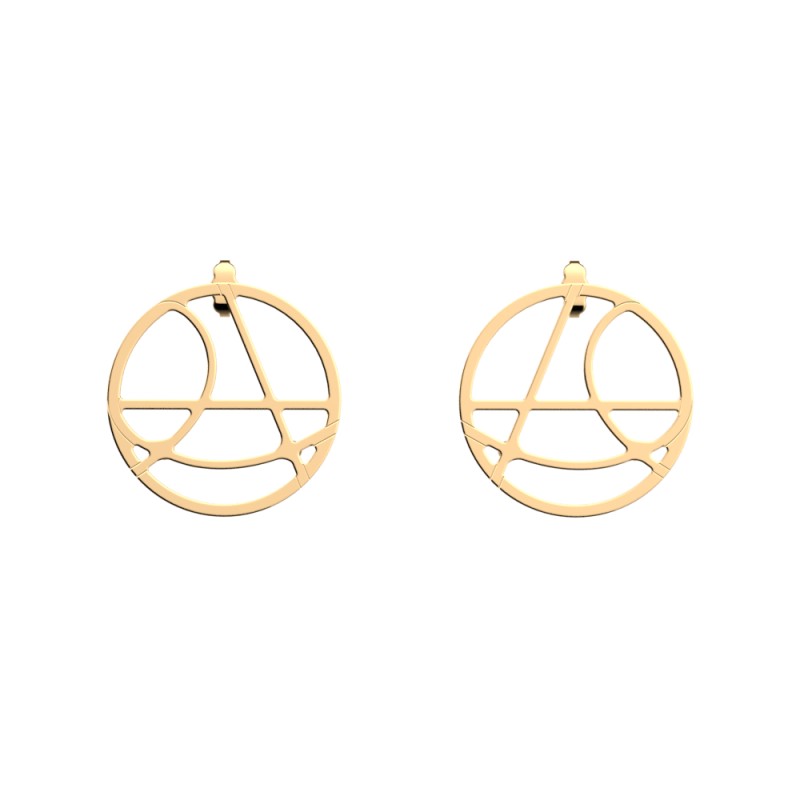 BOUCLES D'OREILLES LES GEORGETTES VALSE LAITON ARGENTÉ 30 MM