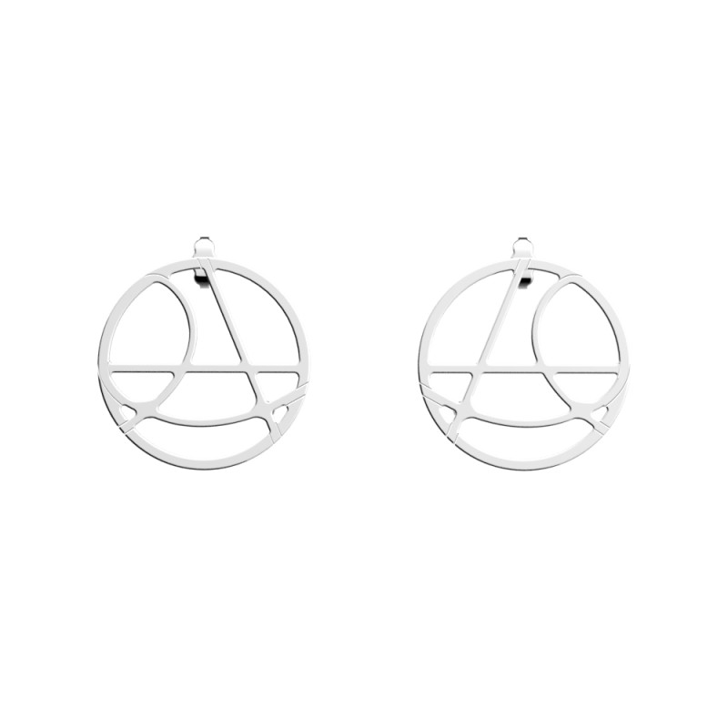 BOUCLES D'OREILLES LES GEORGETTES VALSE LAITON ARGENTÉ 30 MM