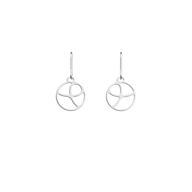 BOUCLES D'OREILLES LES GEORGETTES VALSE LAITON ARGENTÉ 16 MM