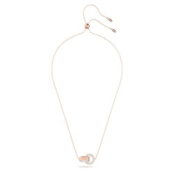 Collier Swarovski femme doré rose