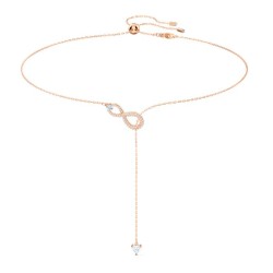 Collier Swarovski femme doré rose