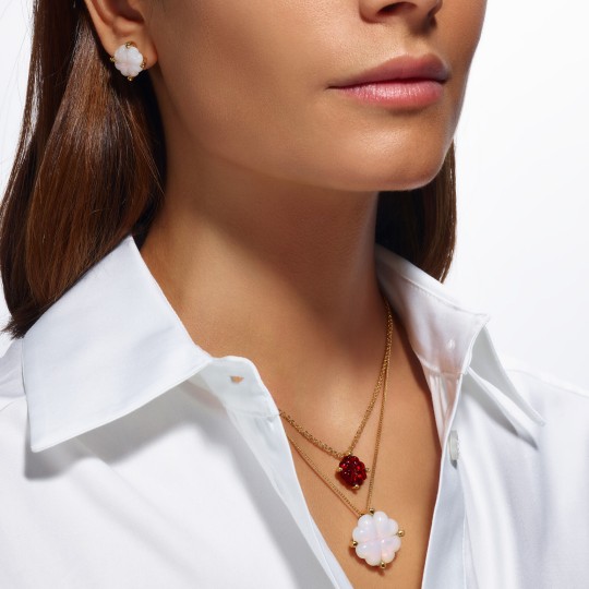 Collier Trèfle Émeraude VONSSY - Bijoux Or Plaqué Avec Zircone Cubique Pour Femme