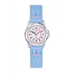 Montre Certus enfant licorne bracelet cuir bleu