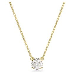 Collier Swarovski femme doré et cristaux blancs