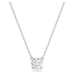 Collier Swarovski femme argenté et cristal blanc