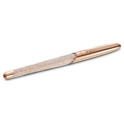 Stylo Roller Swarovski doré rose