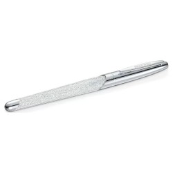 Stylo Roller Swarovski argenté