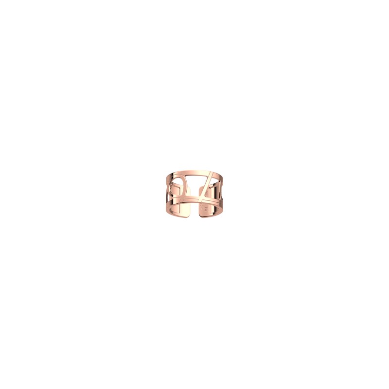 BAGUE LES GEORGETTES VALSE LAITON DORÉ ROSE 12 MM
