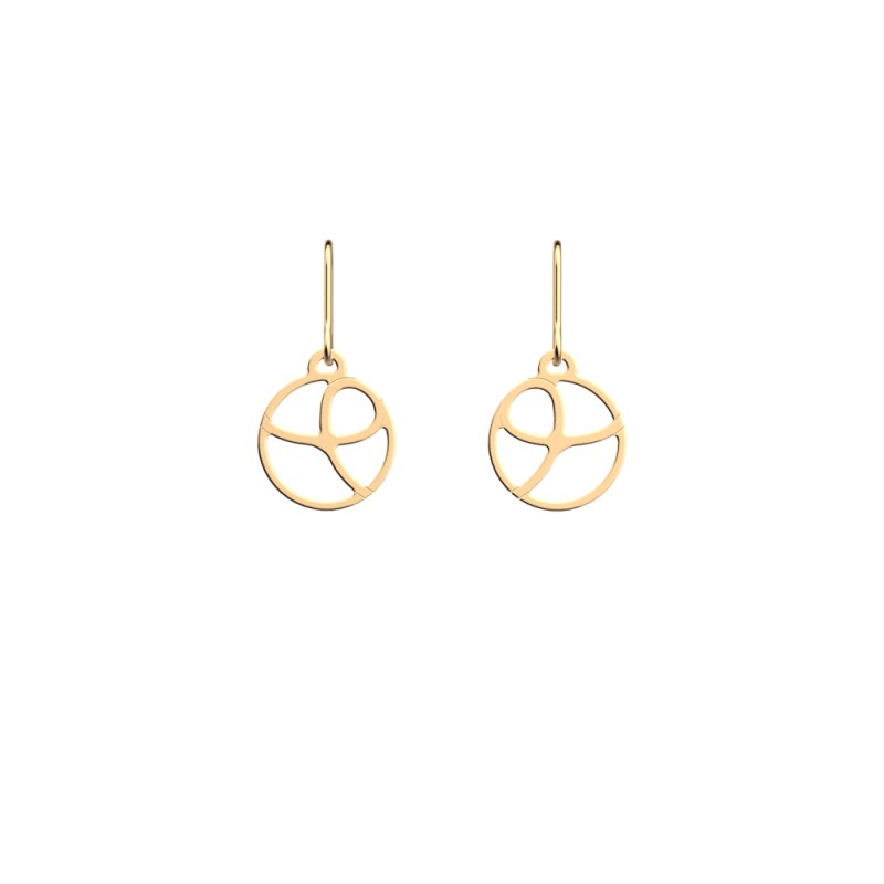 BOUCLES D'OREILLES LES GEORGETTES VALSE LAITON DORÉ 16 MM