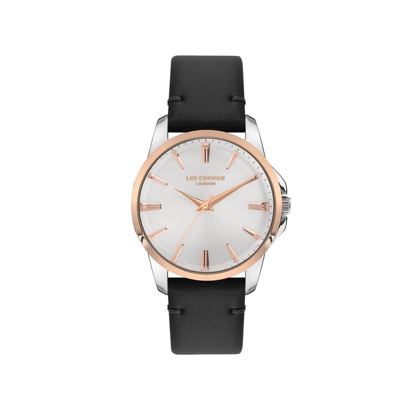 Montre Lee Cooper Femme bracelet cuir noir