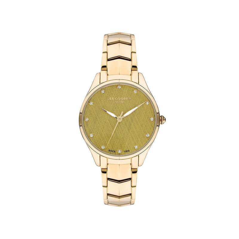 Montre Lee Cooper Femme Bracelet acier doré
