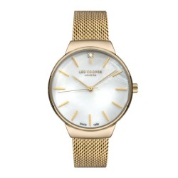 Montre Lee Cooper Femme Bracelet doré mailles milanaises