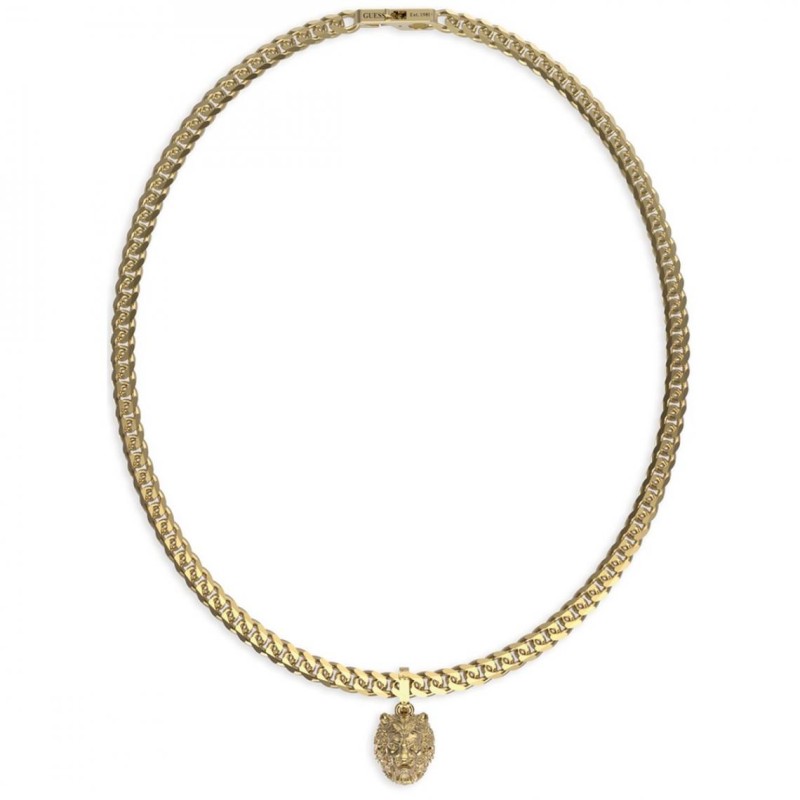 Collier GUESS collection LION KING acier doré