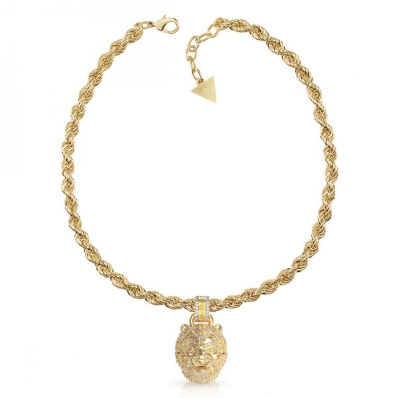 Collier GUESS collection LION KING acier argenté