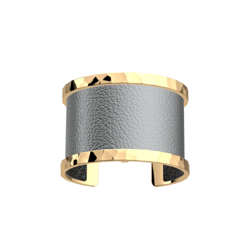 CUIR MANCHETTE LES GEORGETTES ALUMINIUM / VOIE LACTEE 40MM