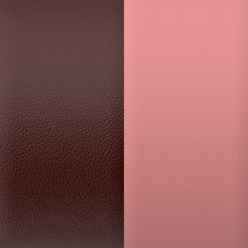 CUIR MANCHETTE LES GEORGETTES BOURGOGNE / ROSE 25MM