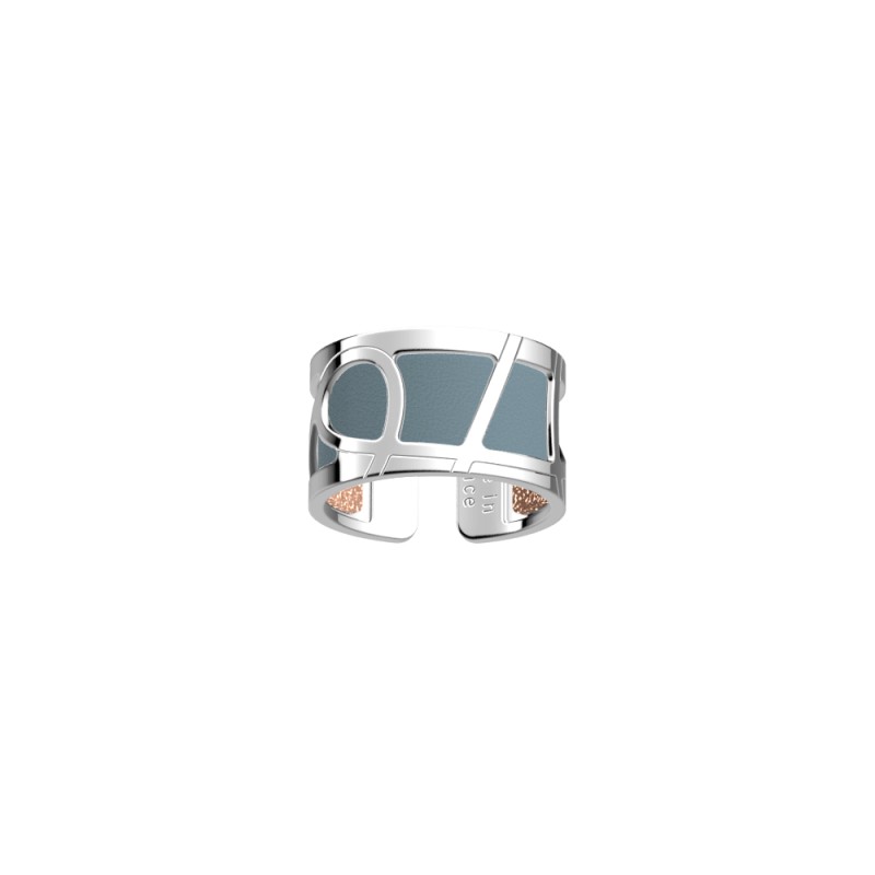CUIR BAGUE LES GEORGETTES BLEU PASTEL / ROSE PAILLETE 12MM