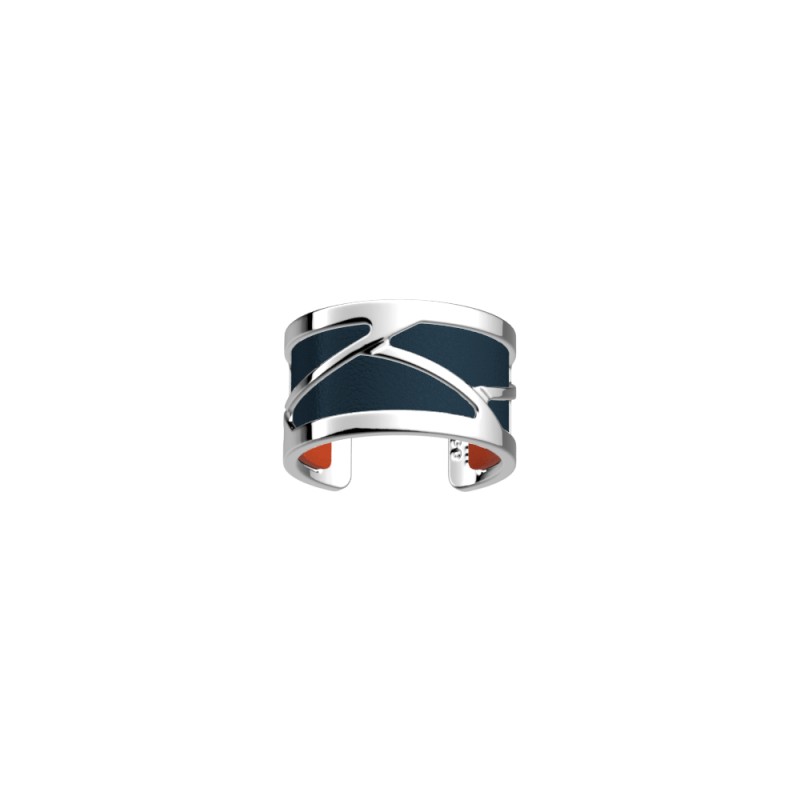 CUIR BAGUE LES GEORGETTES BLEU NOCTURNE / MOCHA 12MM
