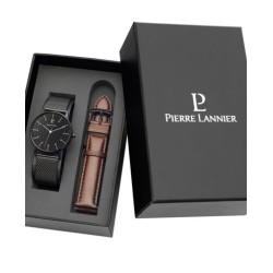 Coffret Montre Pierre Lannier cadran noir