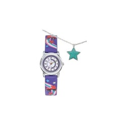 MONTRE CERTUS ENFANT EN CUIR MULTICOLORE