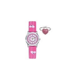 MONTRE CERTUS FILLE EN CUIR ROSE