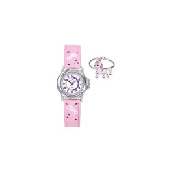 MONTRE CERTUS FILLE EN CUIR ROSE PALE