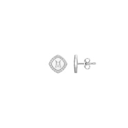 Boucles d'oreilles Clous Femme Iconique Victoria Magdalena Argent 925/000 et Oxydes de zirconium incolores
