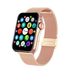 Montre Connectée Smarty bracelet mailles milanaises doré rose