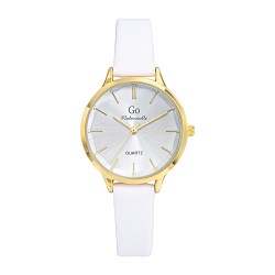 Montre Femme GO  bracelet cuir blanc