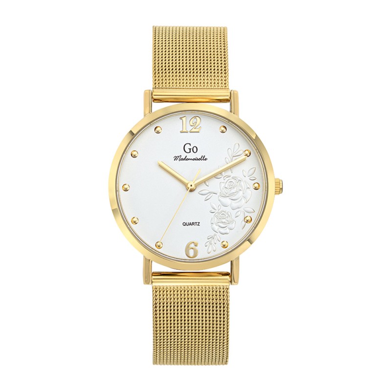 Montre Analogique Go Mademoiselle Bracelet Métal Doré