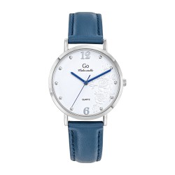 Montre Femme GO  bracelet cuir bleu