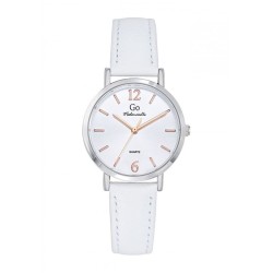 Montre Femme GO  bracelet cuir blanc