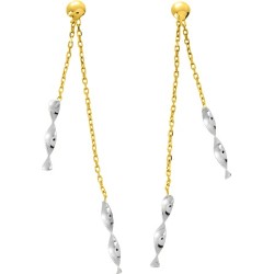 Boucles d'oreilles pendantes en or 750/000