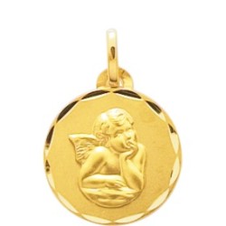 Médaille motif ange en Plaqué Or