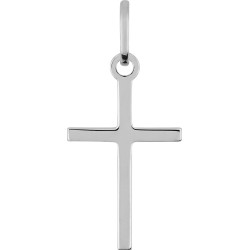 Pendentif Croix en Or blanc 375/000