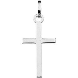 Pendentif Croix en Or blanc 375/000