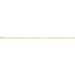 Bracelet Carador maille bâton alternée 3mm en or jaune 375/000