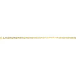 Bracelet Carador maille alternée en or jaune 375/000
