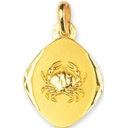 Pendentif Signe astrologique Cancer Carador en Or jaune 375/000