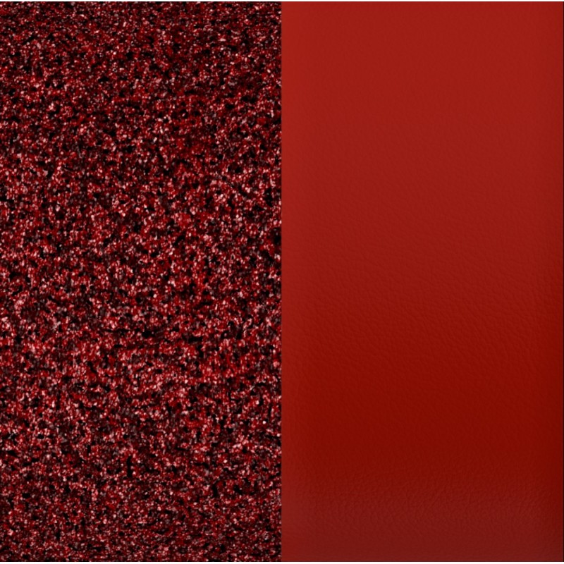 CUIR BAGUE LES GEORGETTES ROUGE PAILLETE / ECARLATE 12MM