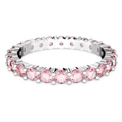 Bague Swarovski Métal argenté et Cristaux roses