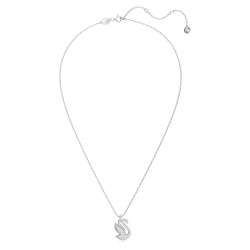 Collier Femme Swarovski Métal argenté et Cristaux motif Cygne maille forçat