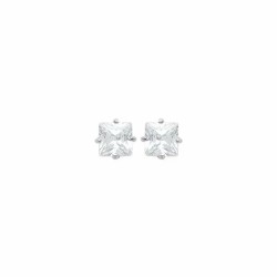 Boucles d'oreilles Clous Carador Argent 925/000 et Oxyde de zirconium serti de 4 griffes