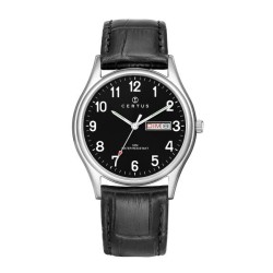 MONTRE CERTUS HOMME BRACELET CUIR NOIR