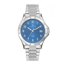 MONTRE CERTUS HOMME BRACELET ACIER CADRAN BLEU